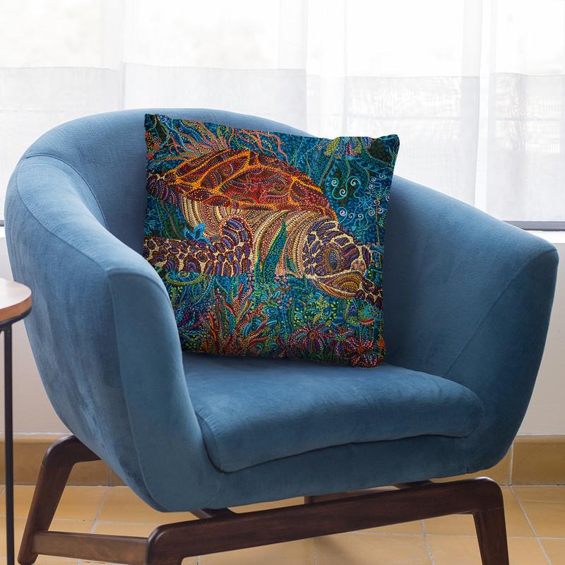 Turtle Throw Pillow By Erika Pochybova - All About Vibe