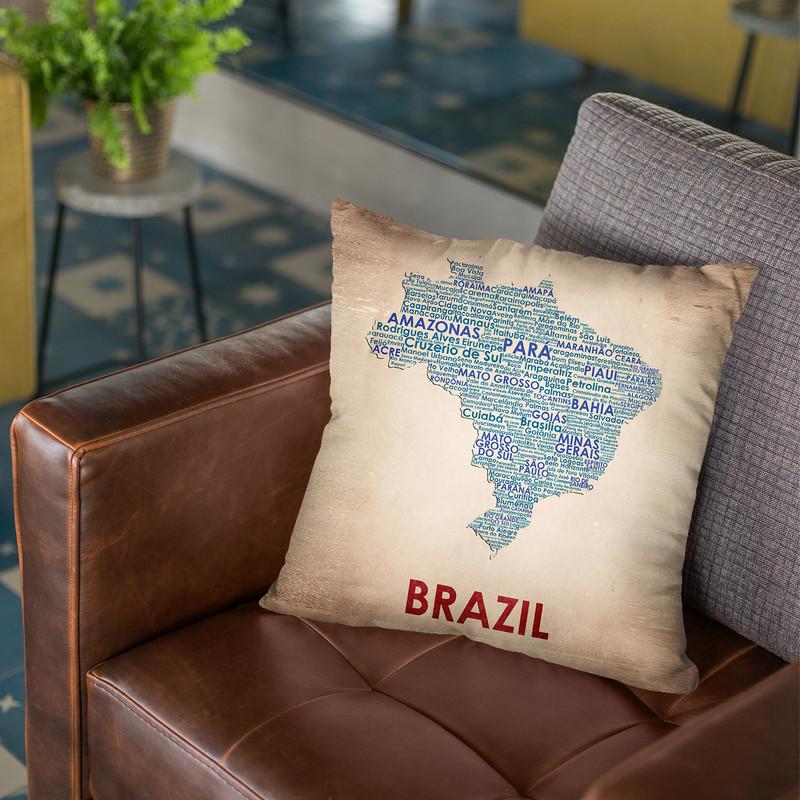 Brazil Throw Pillow By American Flat - All About Vibe