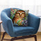 Burrowing Owl In Flowers Throw Pillow By Erika Pochybova - All About Vibe
