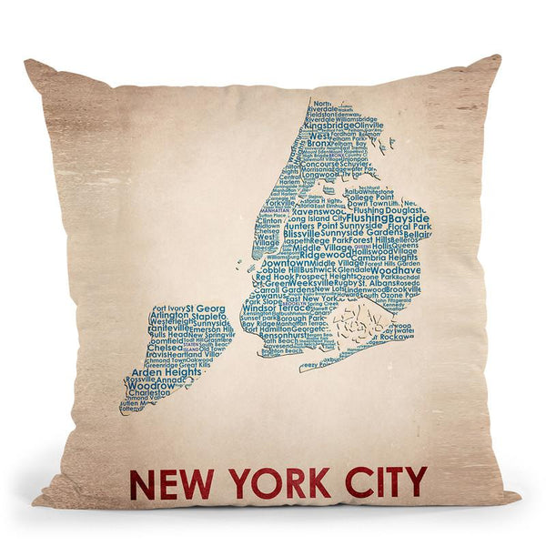 New York City Throw Pillow By American Flat - All About Vibe