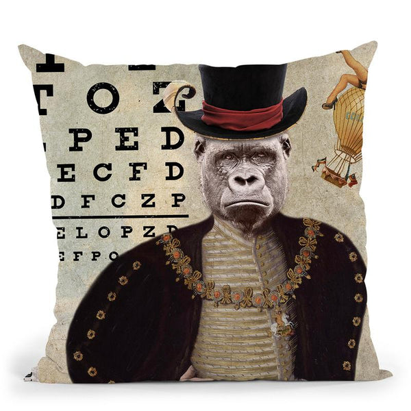 Gorilla Throw Pillow By Elo Marc - All About Vibe