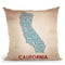 California Throw Pillow By American Flat - All About Vibe