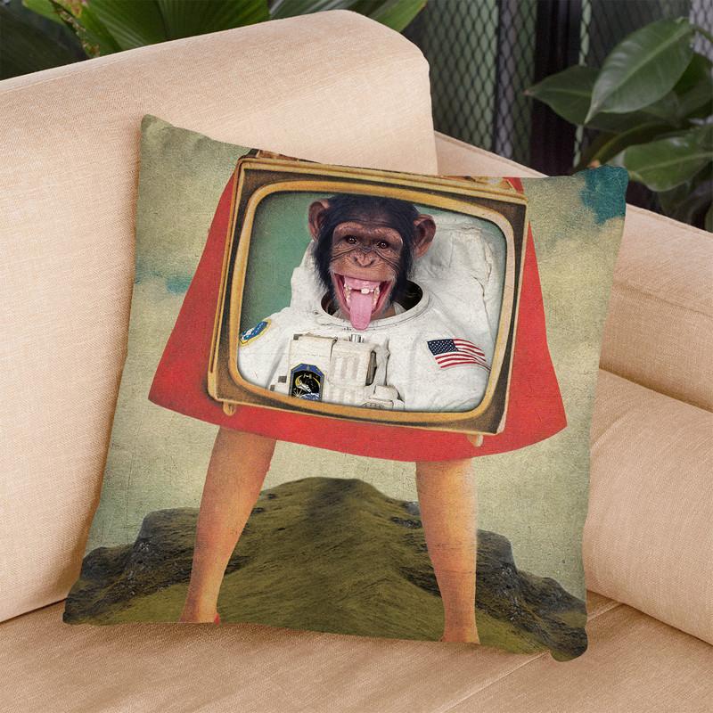 Monkey See Monkey Do Throw Pillow By Elo Marc - All About Vibe