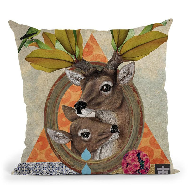 Oh Deer Throw Pillow By Elo Marc - All About Vibe