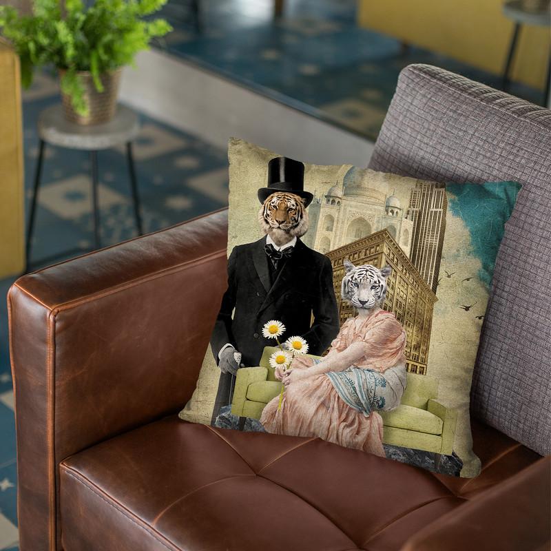 The Eyes Of The Tiger Throw Pillow By Elo Marc - All About Vibe