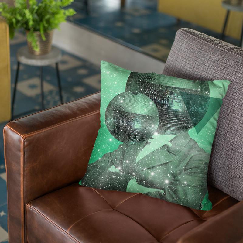 Green Universe Throw Pillow By Elo Marc - All About Vibe