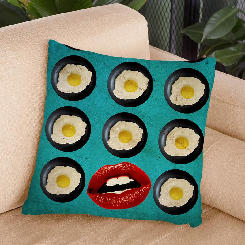 One Egg A Day Throw Pillow By Elo Marc - All About Vibe