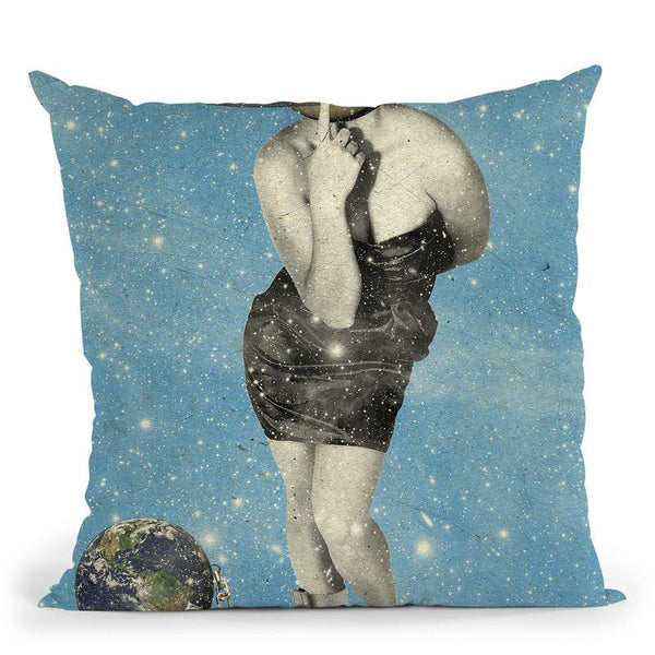 Spacin' Out Throw Pillow By Elo Marc - All About Vibe