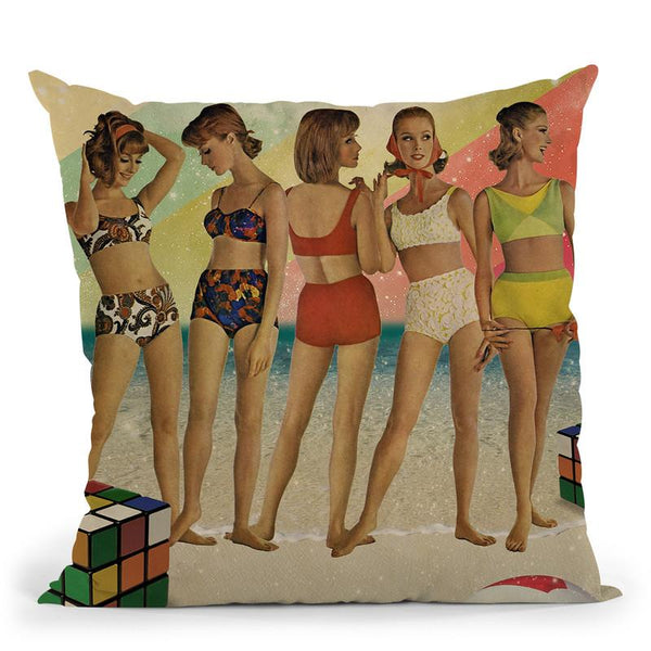 Beach Days Are Over Throw Pillow By Elo Marc - All About Vibe