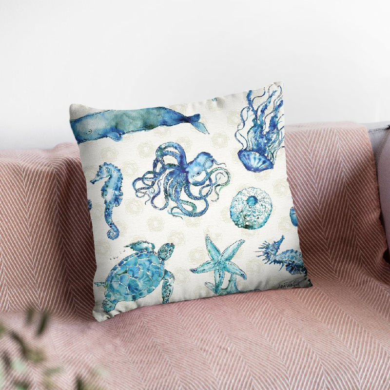 Deep Sea Step 01A Throw Pillow By Anne Travoletti