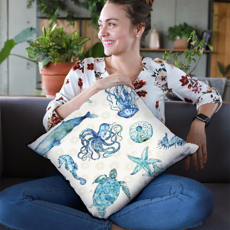 Deep Sea Step 01A Throw Pillow By Anne Travoletti