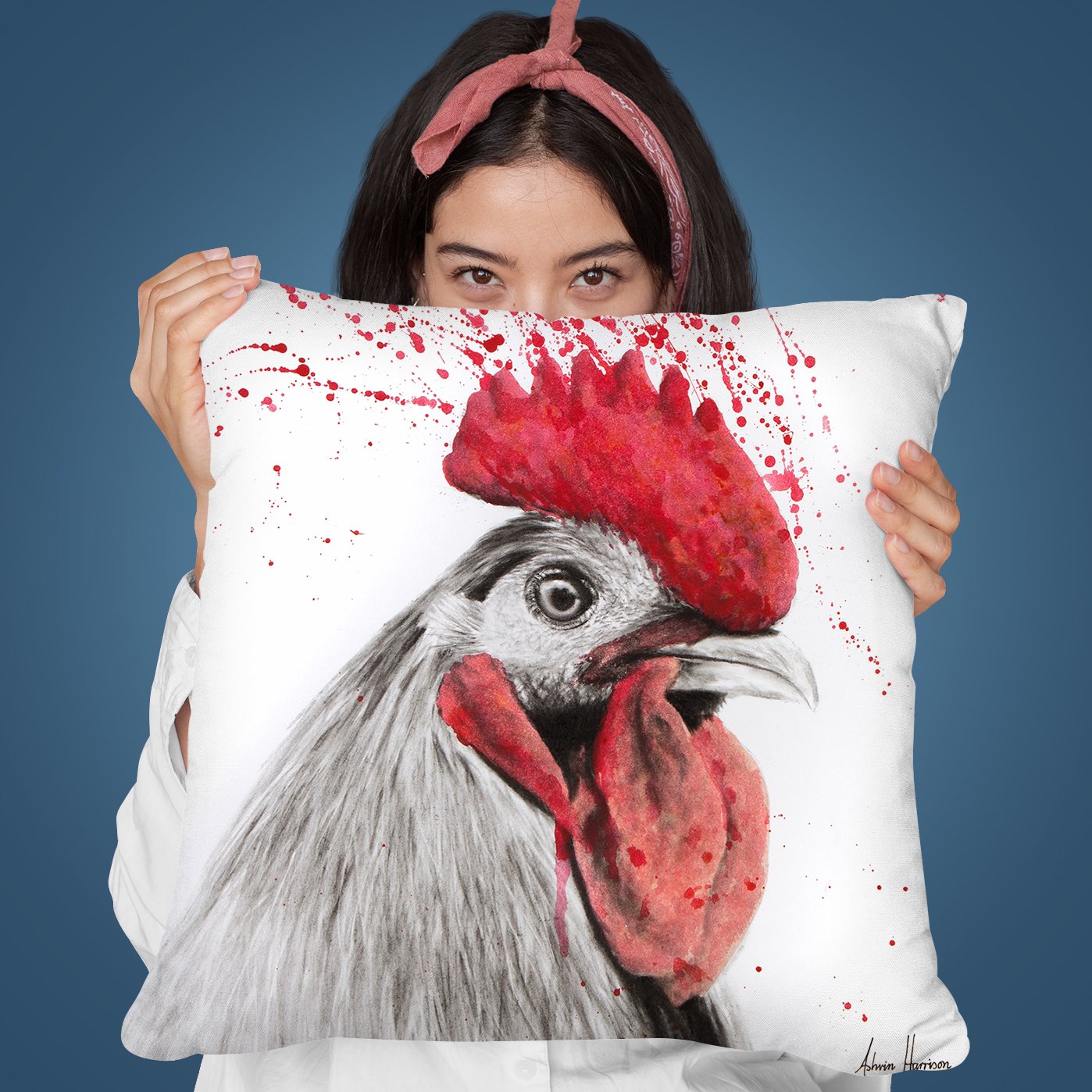 Rooster Throw Pillow By Ashvin Harrison
