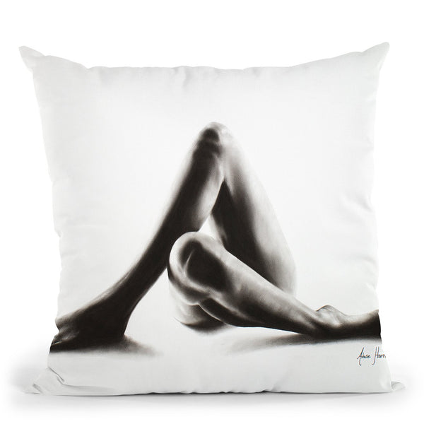 Nude Woman Charcoal Study 50 Throw Pillow By Ashvin Harrison