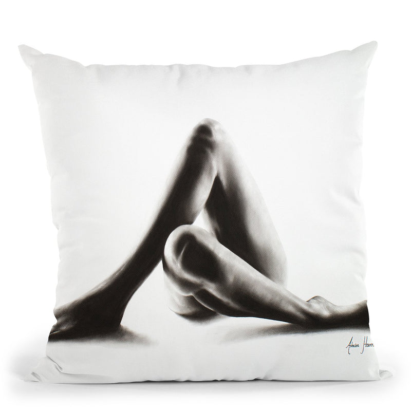 Nude Woman Charcoal Study 50 Throw Pillow By Ashvin Harrison