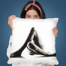 Nude Woman Charcoal Study 50 Throw Pillow By Ashvin Harrison