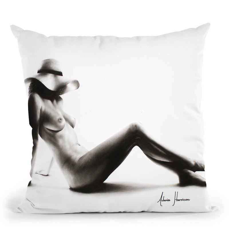 Nude Woman Charcoal Study 52 Throw Pillow By Ashvin Harrison