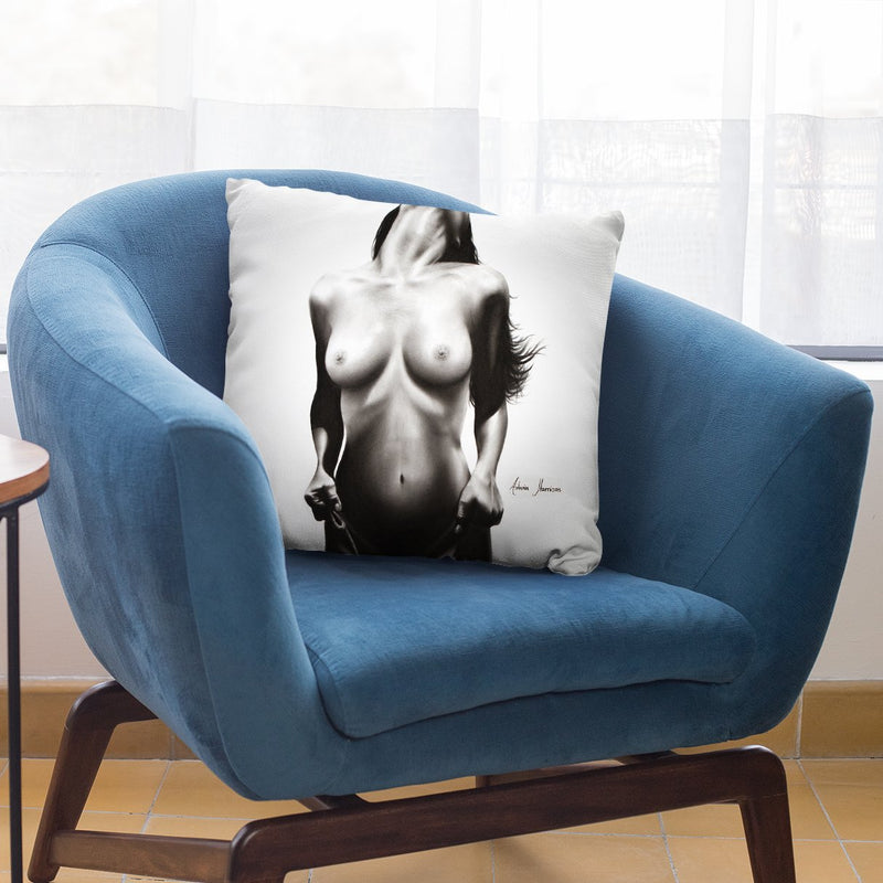 Nude Woman Charcoal Study 53 Throw Pillow By Ashvin Harrison