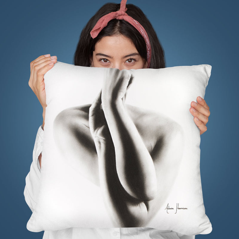 Nude Woman Charcoal Study 55 Throw Pillow By Ashvin Harrison