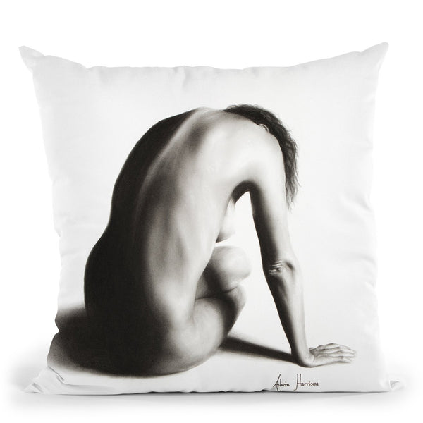 Nude Woman Charcoal Study 56 Throw Pillow By Ashvin Harrison