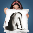 Nude Woman Charcoal Study 56 Throw Pillow By Ashvin Harrison