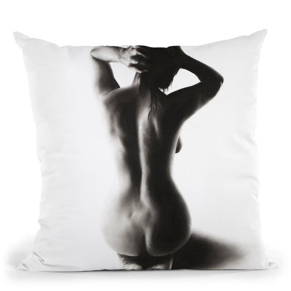 Nude Woman Charcoal Study 57 Throw Pillow By Ashvin Harrison