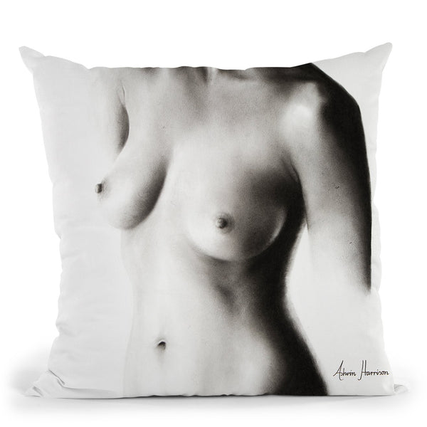 Nude Woman Charcoal Study 58 Throw Pillow By Ashvin Harrison
