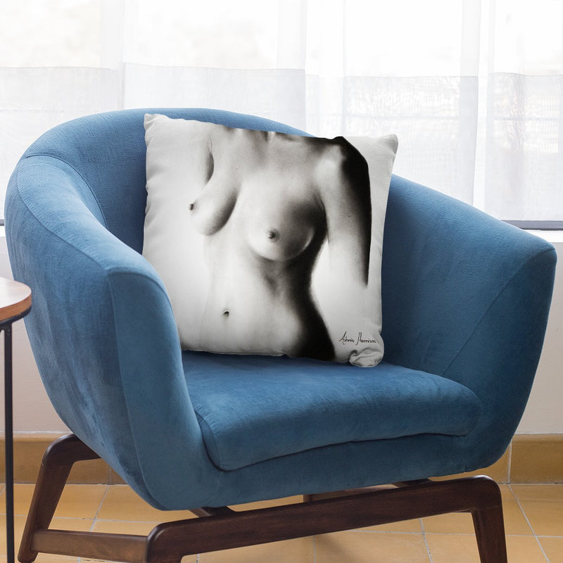 Nude Woman Charcoal Study 58 Throw Pillow By Ashvin Harrison