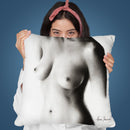 Nude Woman Charcoal Study 58 Throw Pillow By Ashvin Harrison