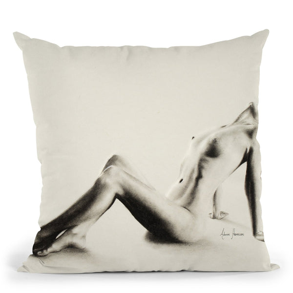 Nude Woman Charcoal Study 59 Throw Pillow By Ashvin Harrison