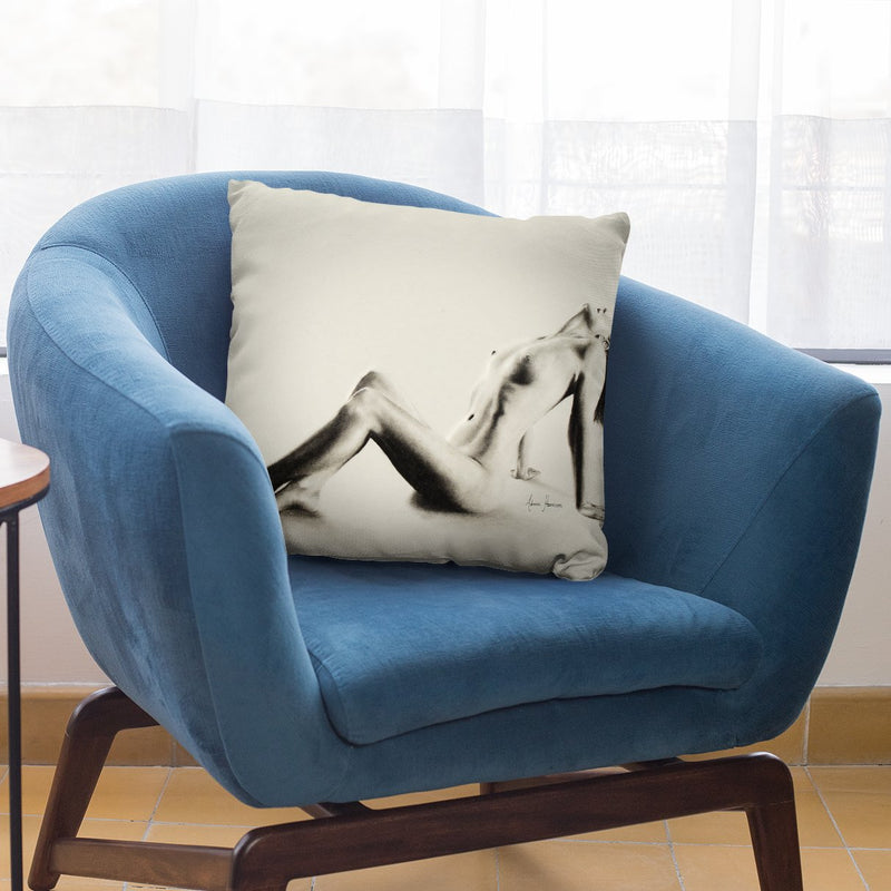 Nude Woman Charcoal Study 59 Throw Pillow By Ashvin Harrison