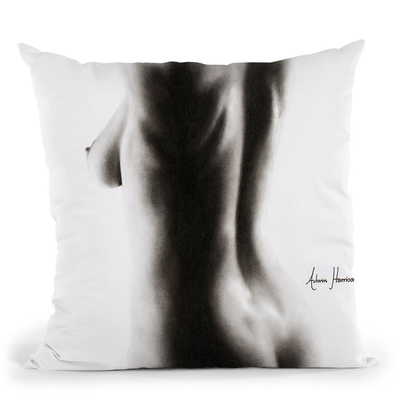 Nude Woman Charcoal Study 60 Throw Pillow By Ashvin Harrison