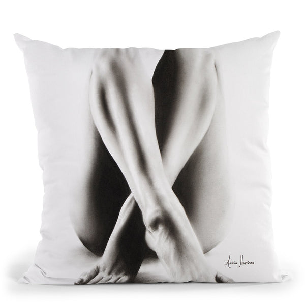 Nude Woman Charcoal Study 61 Throw Pillow By Ashvin Harrison