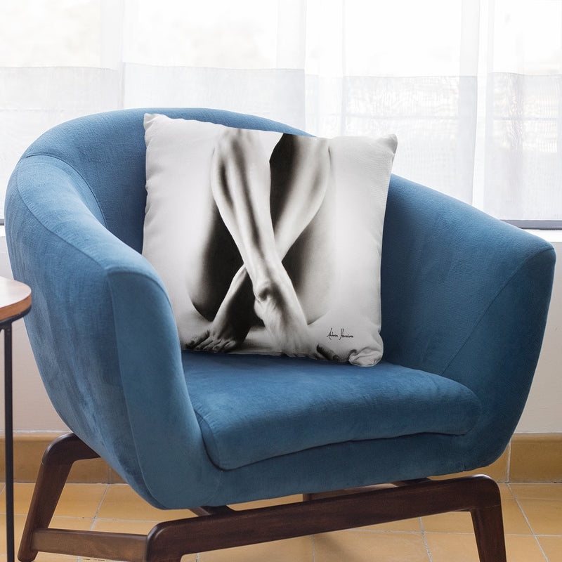 Nude Woman Charcoal Study 61 Throw Pillow By Ashvin Harrison