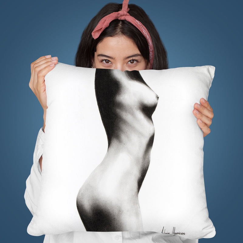 Nude Woman Charcoal Study 62 Throw Pillow By Ashvin Harrison