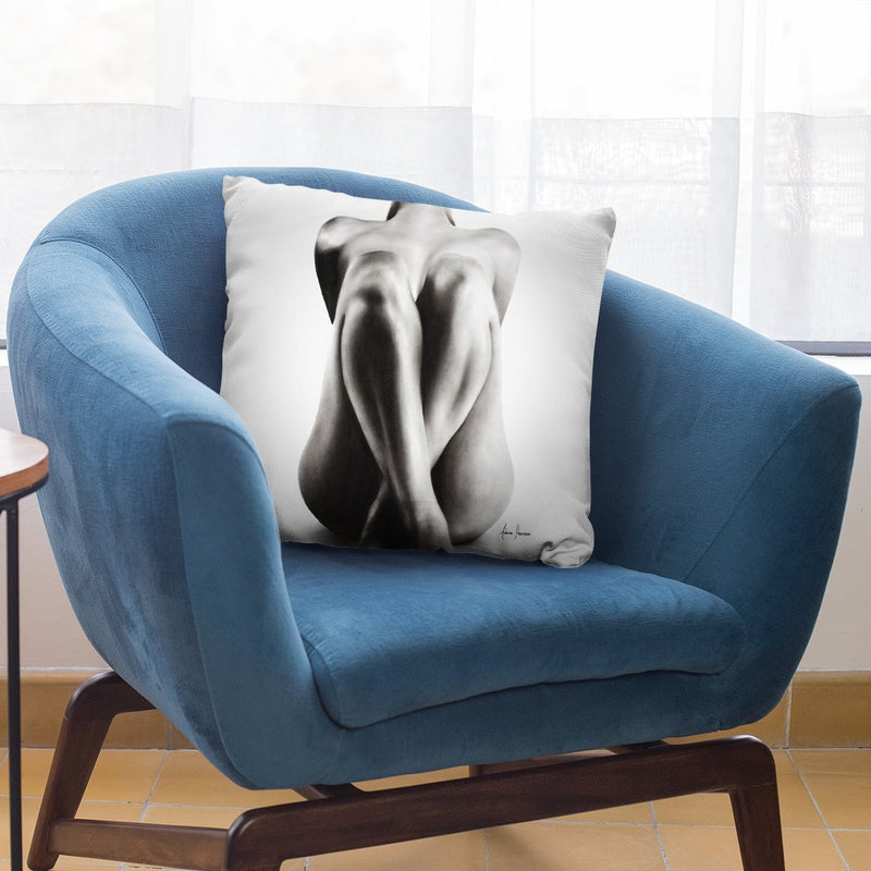 Nude Woman Charcoal Study 63 Throw Pillow By Ashvin Harrison
