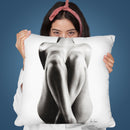 Nude Woman Charcoal Study 63 Throw Pillow By Ashvin Harrison