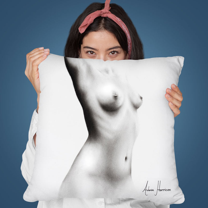 Nude Woman Charcoal Study 64 Throw Pillow By Ashvin Harrison