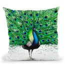 Pavo Indigo Throw Pillow By Ashvin Harrison