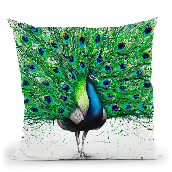Pavo Indigo Throw Pillow By Ashvin Harrison