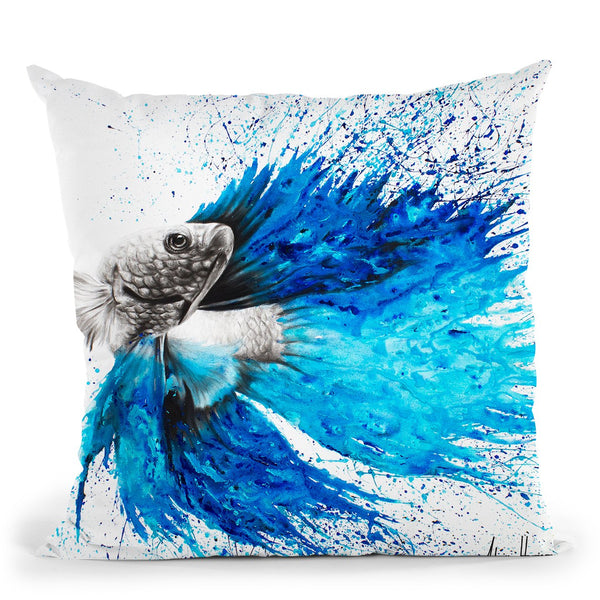 Phthalo Fish Tail Throw Pillow By Ashvin Harrison