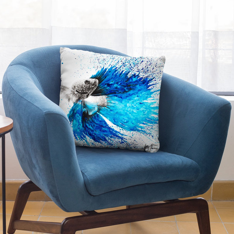 Phthalo Fish Tail Throw Pillow By Ashvin Harrison