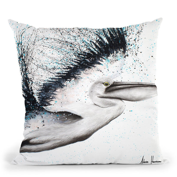 Pink Marble Pelican Throw Pillow By Ashvin Harrison
