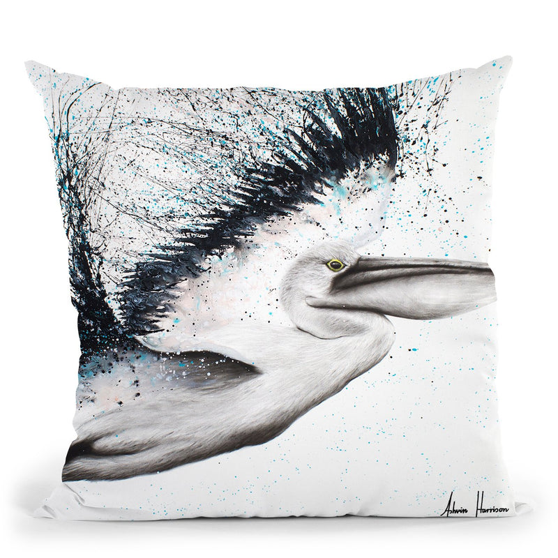 Pink Marble Pelican Throw Pillow By Ashvin Harrison