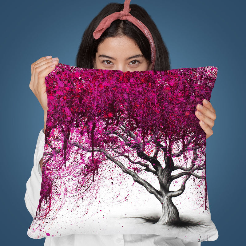 Pink Plum Park Throw Pillow By Ashvin Harrison