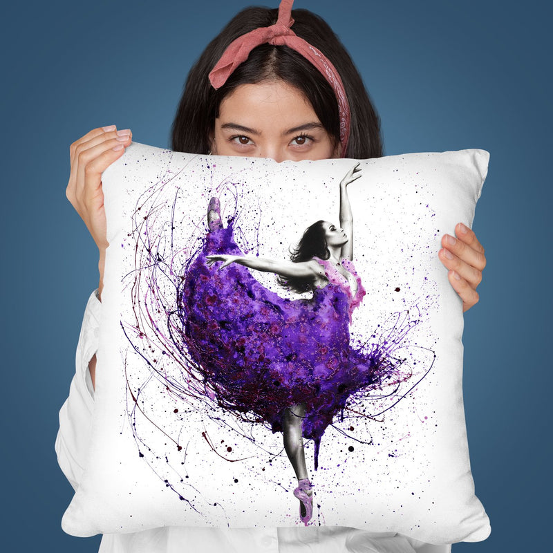 Purple Rain Ballet Throw Pillow By Ashvin Harrison
