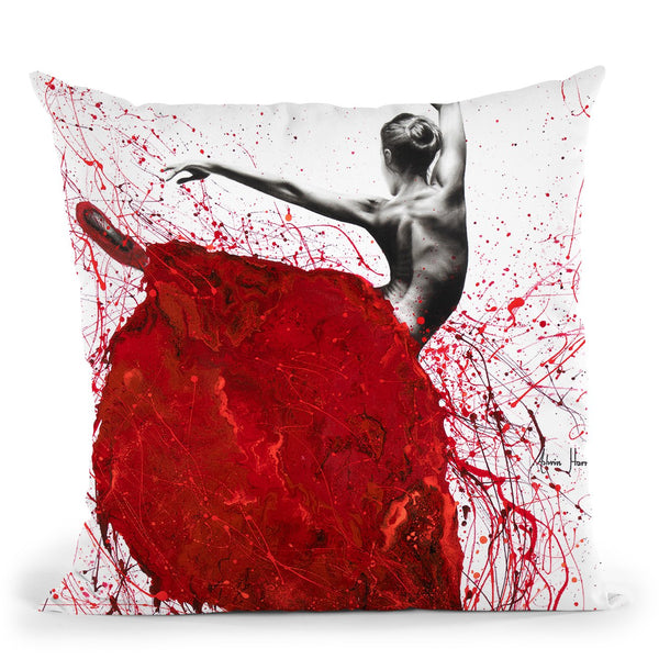 Red Opal Dance Ballet Throw Pillow By Ashvin Harrison