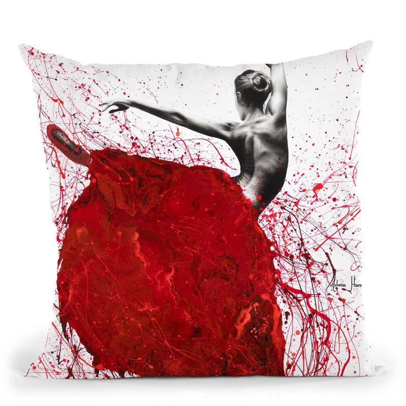 Red Opal Dance Ballet Throw Pillow By Ashvin Harrison