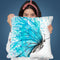 Aqua Butterfly Throw Pillow By Ashvin Harrison