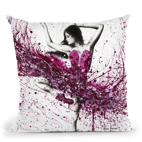 Royal Rubellite Ballerina Throw Pillow By Ashvin Harrison