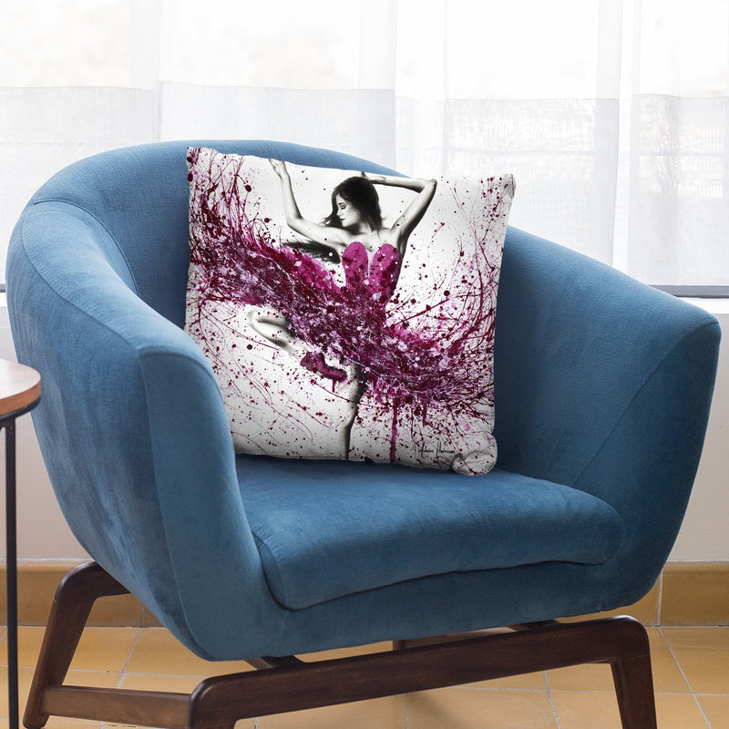 Royal Rubellite Ballerina Throw Pillow By Ashvin Harrison